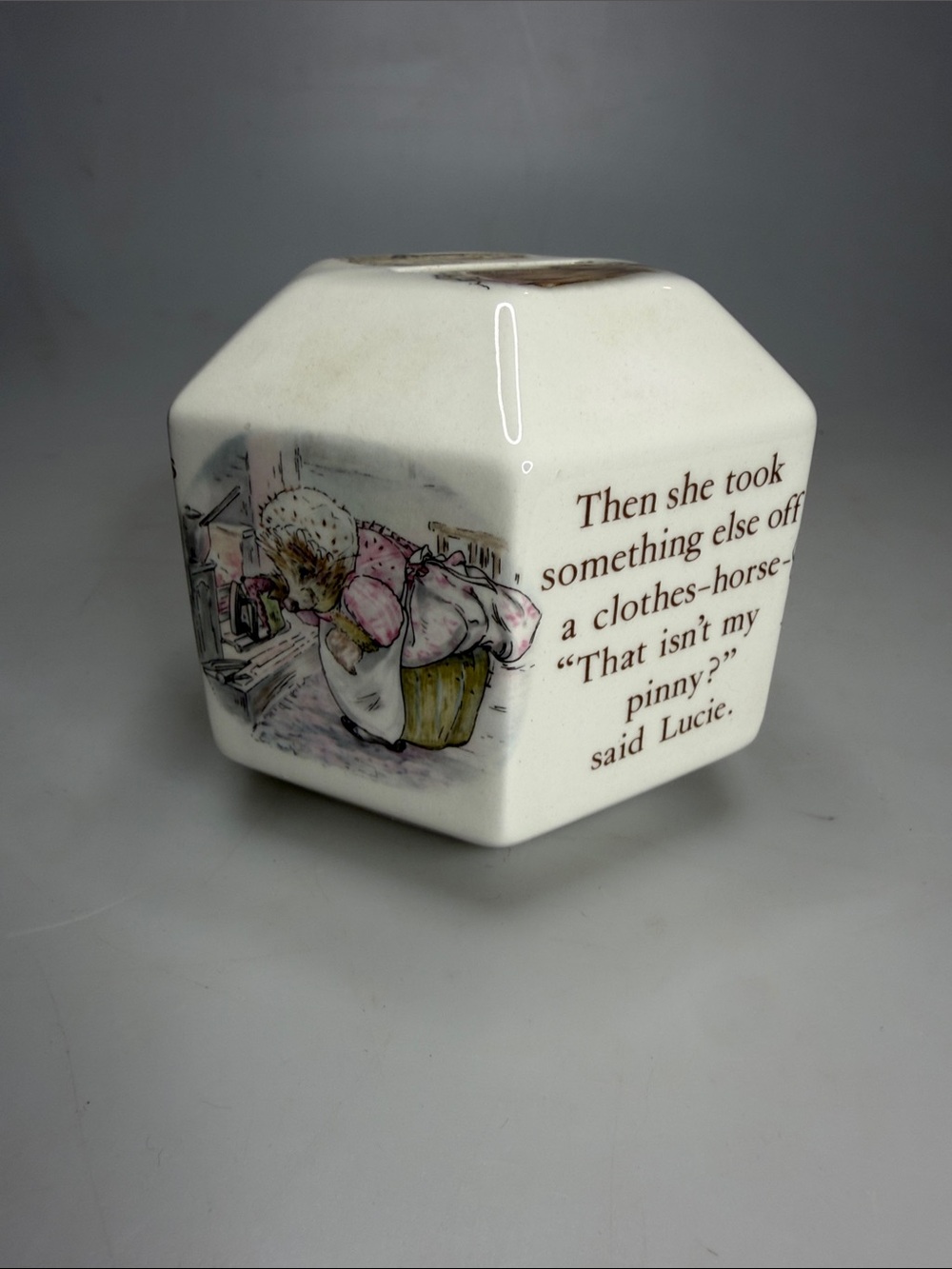 RARE 1990S VTG WEDGWOOD BEATRIX POTTER "PETER RABBIT" 3.25" MONEY BOX / BANK